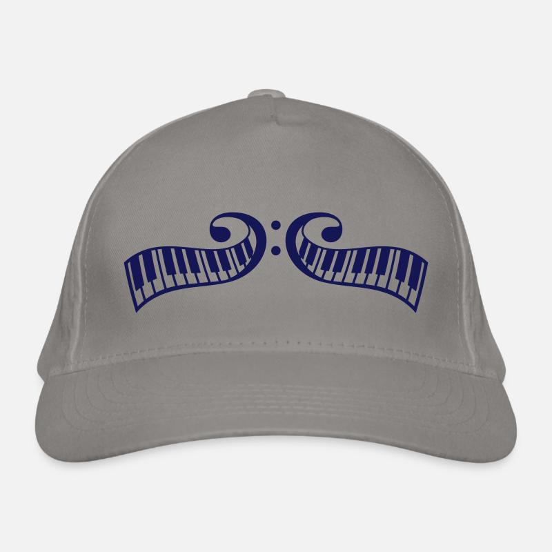 Touches de piano Touche de basse Clavier de symbole de basse Casquette classique bio