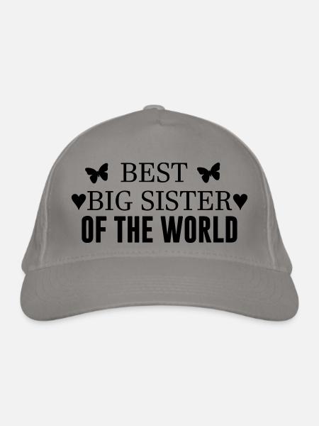 Beste Schwester - Bio-Baseballkappe - Hellgrau