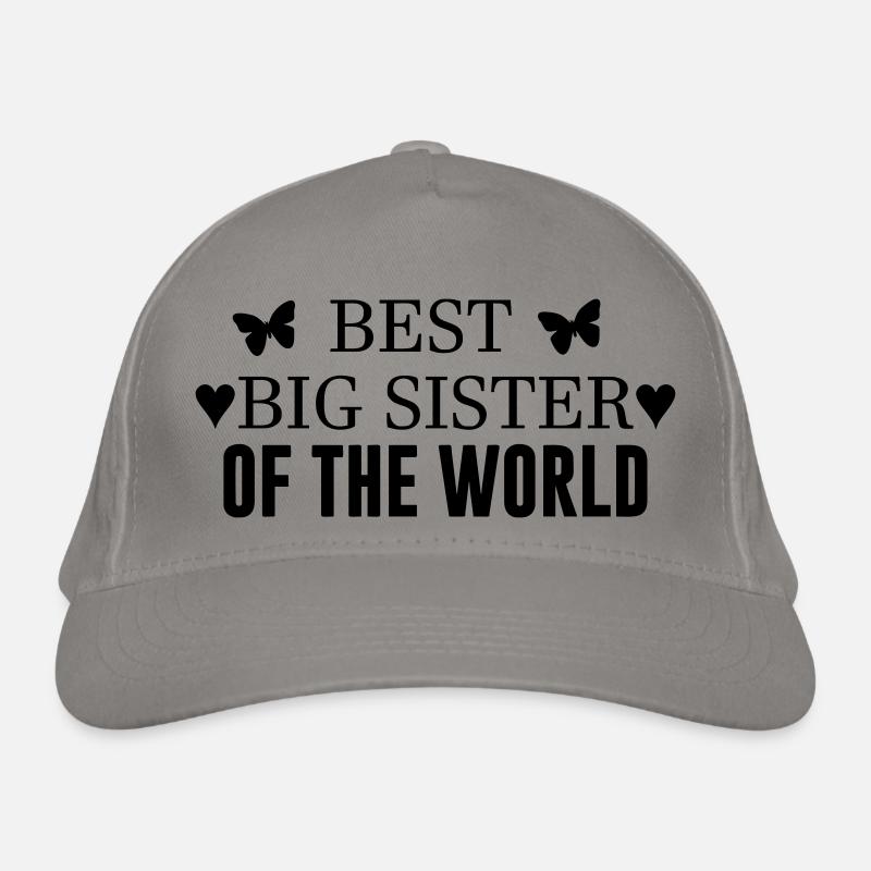 Beste Schwester - Bio-Baseballkappe - Hellgrau