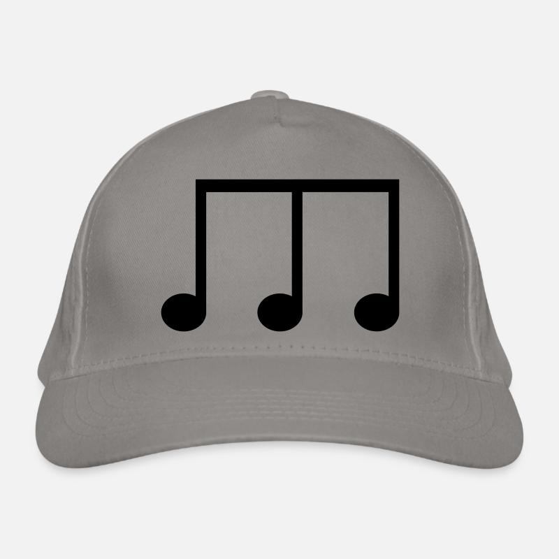 Eighth note symbol with three note heads Organic Baseball Cap