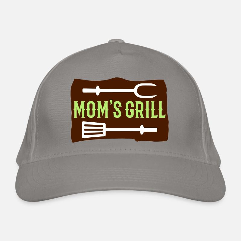 Mom's grill (Holzbrett, Grillgabel, Grillwender) Bio-Baseballkappe