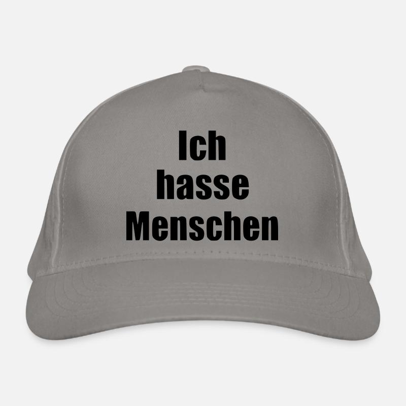 Ich hasse Menschen Statement vegan Tierschutz Bio-Baseballkappe