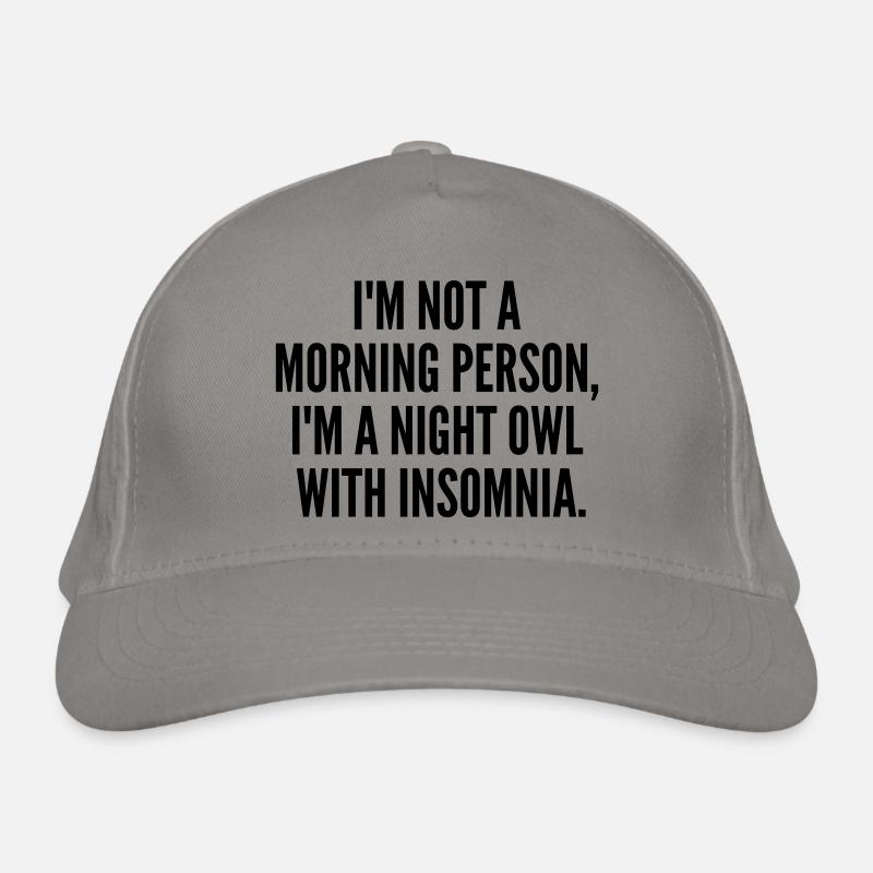 Funny Night Owl with Insomnia Organic Baseball Cap