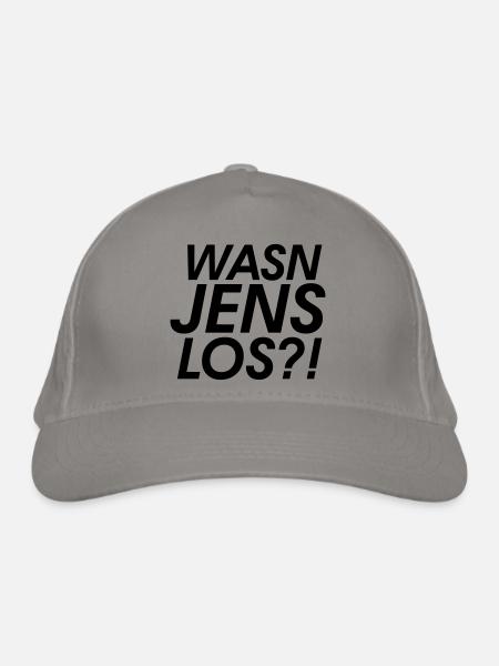 WASN JENS LOS?! - Bio-Baseballkappe - Hellgrau