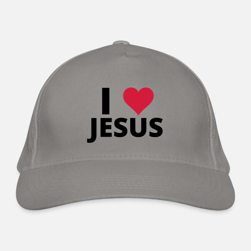 I LOVE JESUS ♥ Bio-Baseballkappe