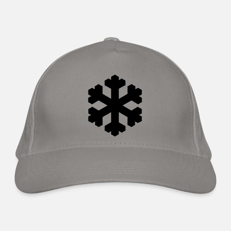 Snowflake black Organic Baseball Cap