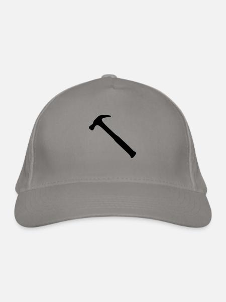 hammer - Organic Baseball Cap - light grey - Front