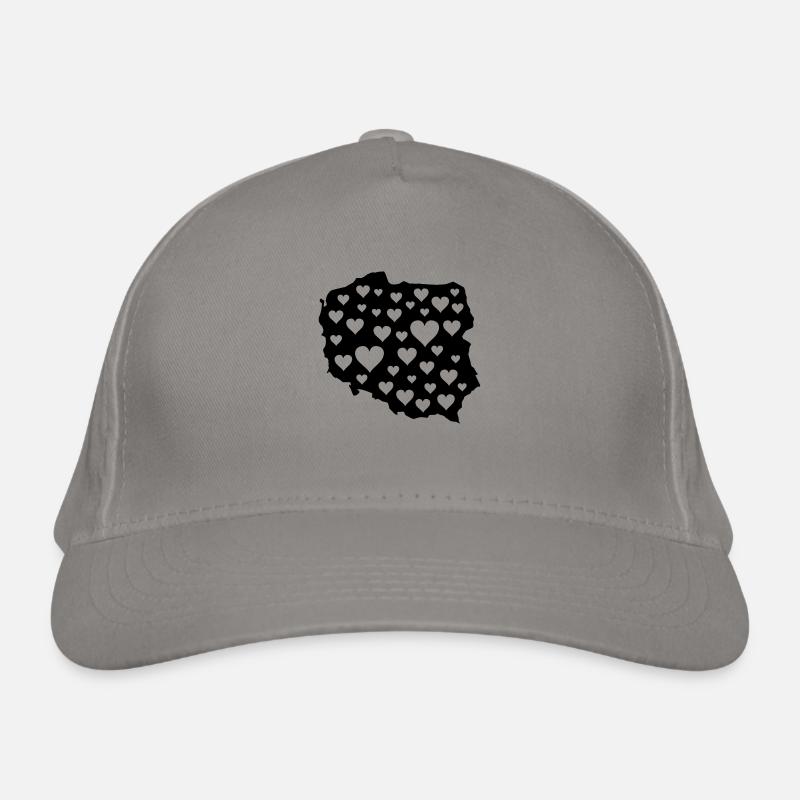 Poland Love Organic Baseball Cap