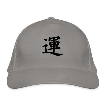 kanji chance - Casquette classique bio - gris clair - Devant
