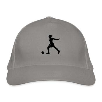 Women's football - Organic Baseball Cap - light grey - Front