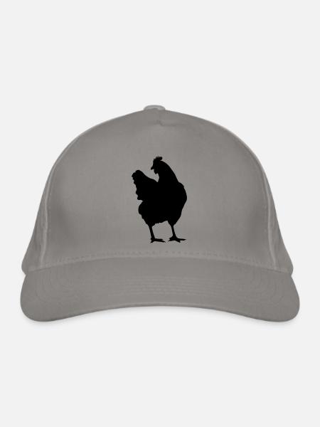 poulet - Casquette classique bio - gris clair - Devant