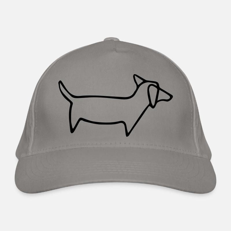 Teckel minimalisme dessin Casquette classique bio