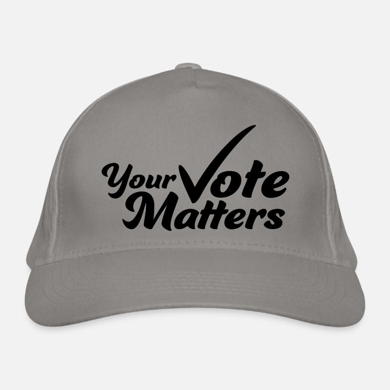 votre vote compte citation Casquette classique bio