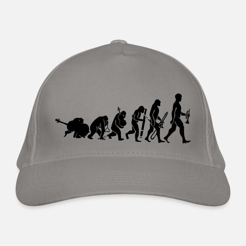 Evolution mit Musik Bio-Baseballkappe
