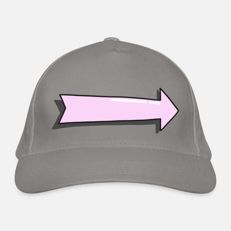 pink arrow with shadow Organic Baseball Cap