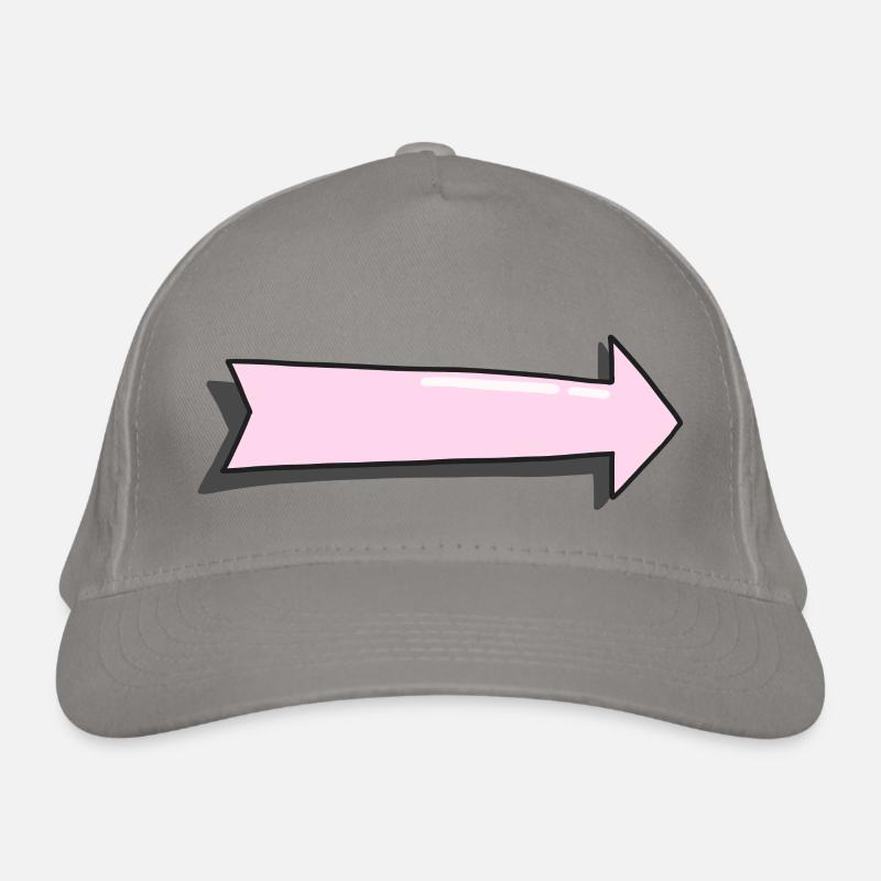 Freccia rosa pastello con ombra - Berretto da baseball green - grigio chiaro