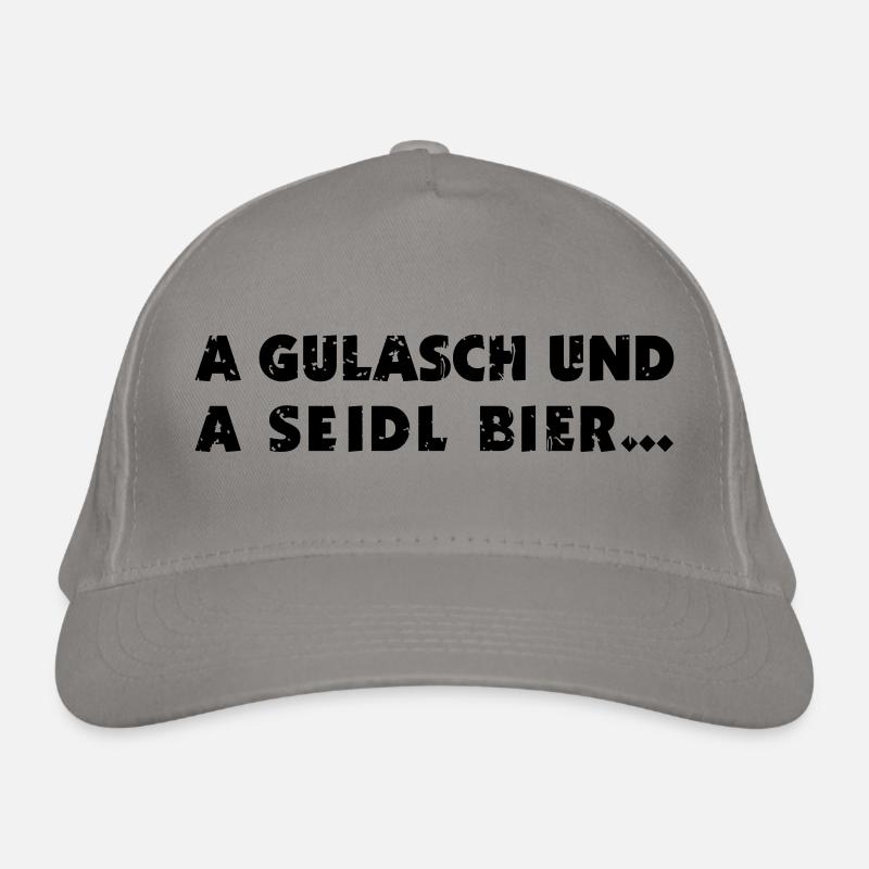 a Gulasch und a Seidl Bier Bio-Baseballkappe
