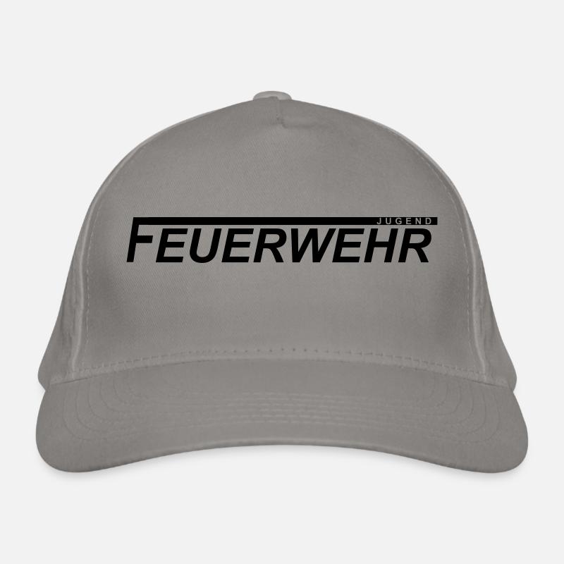 Jugendfeuerwehrlogo mit langem F Bio-Baseballkappe