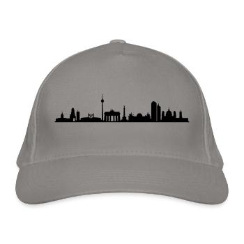 Skyline Berlin - Bio-Baseballkappe - Hellgrau - Vorne
