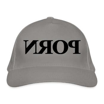 Texte porno en miroir - Casquette classique bio - gris clair - Devant