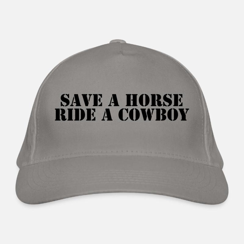 Rette ein Pferd Reiten Sie einen Cowboy Bio-Baseballkappe