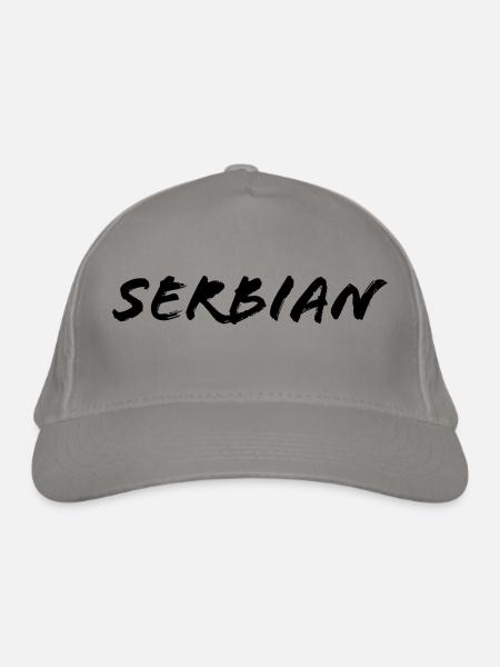 Serbe - Casquette classique bio - gris clair - Devant