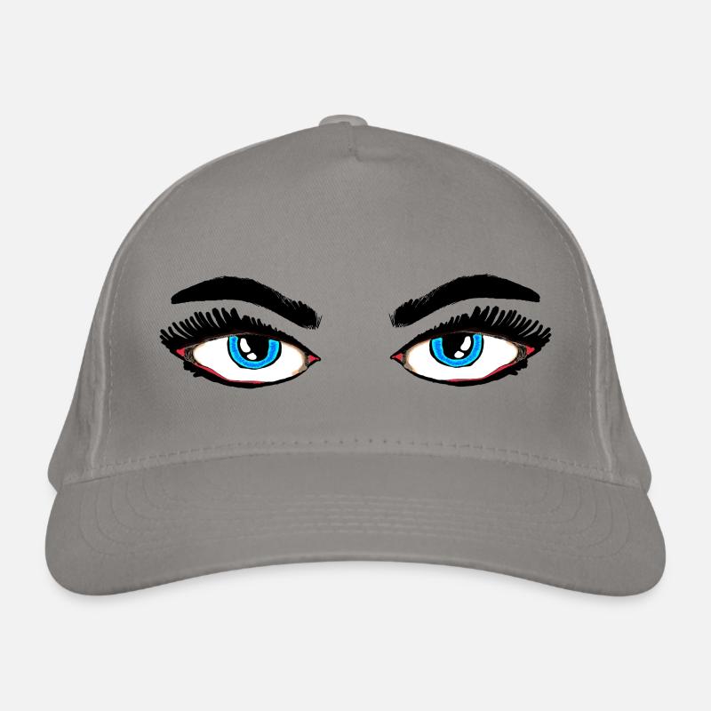 Schöne Augen... - Bio-Baseballkappe - Hellgrau