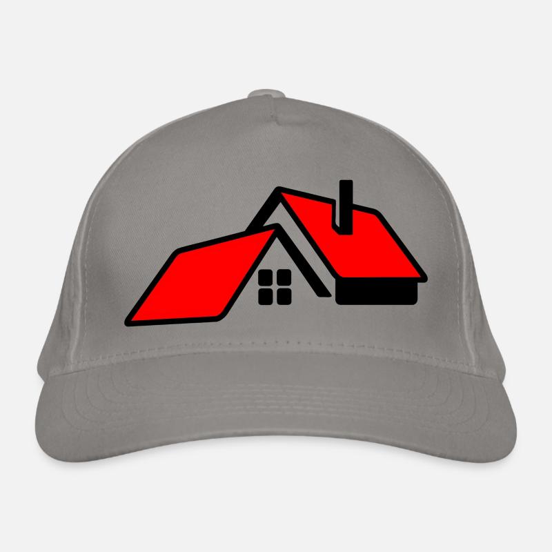 Maison avec logo de toit rouge Casquette classique bio