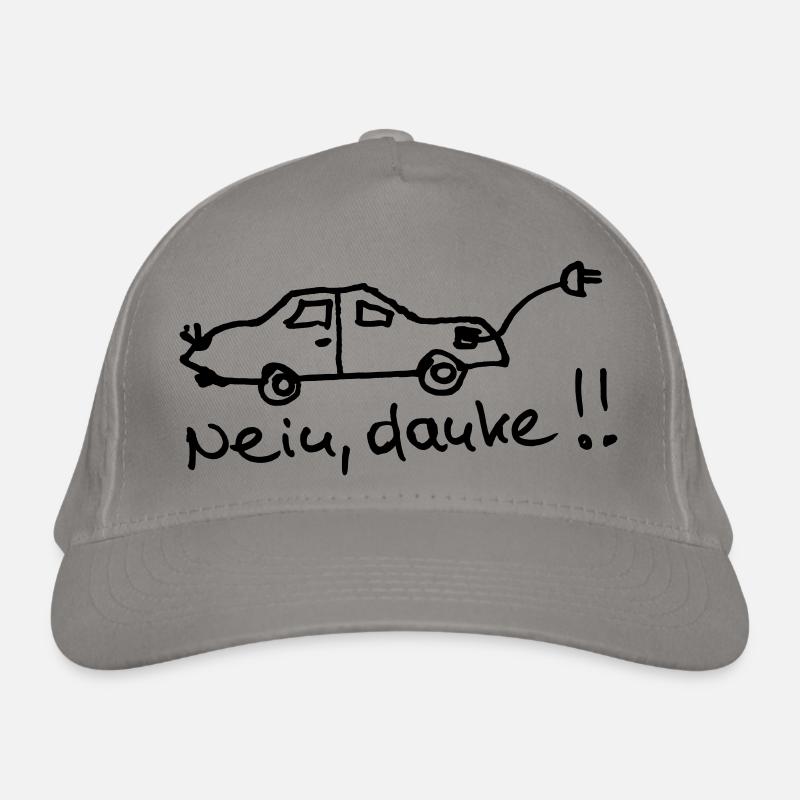 E Auto, nein danke! Bio-Baseballkappe