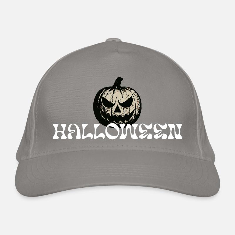 Conception de texte d’Halloween citrouille hantée Casquette classique bio