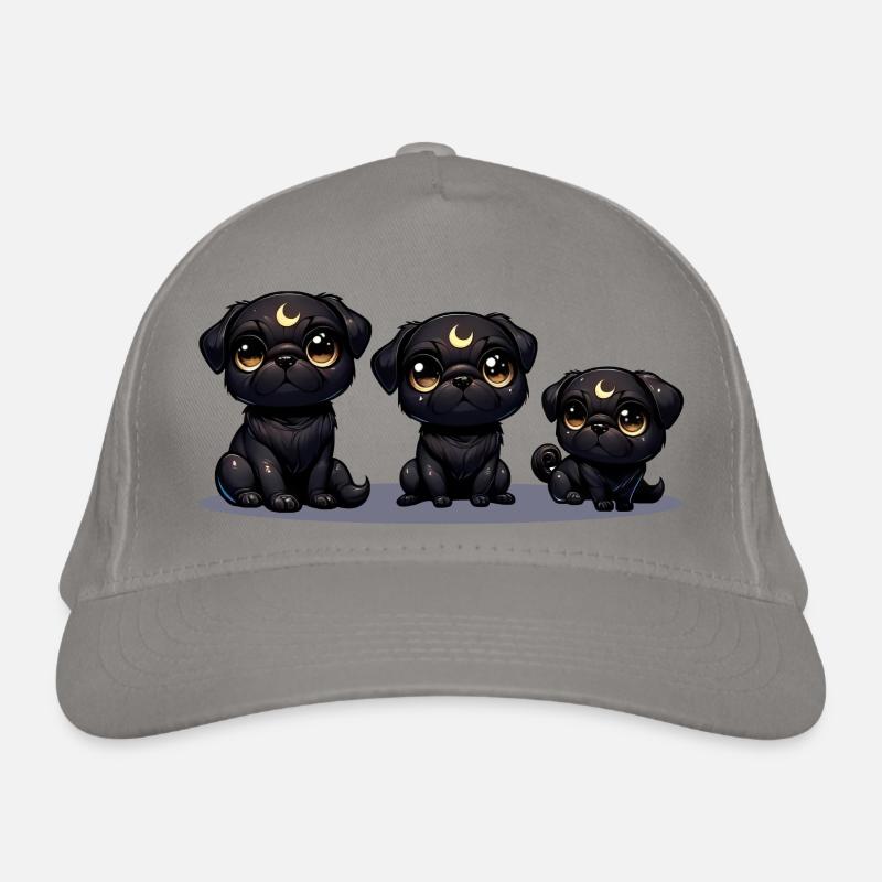 Chiots de nuit au clair de lune Casquette classique bio