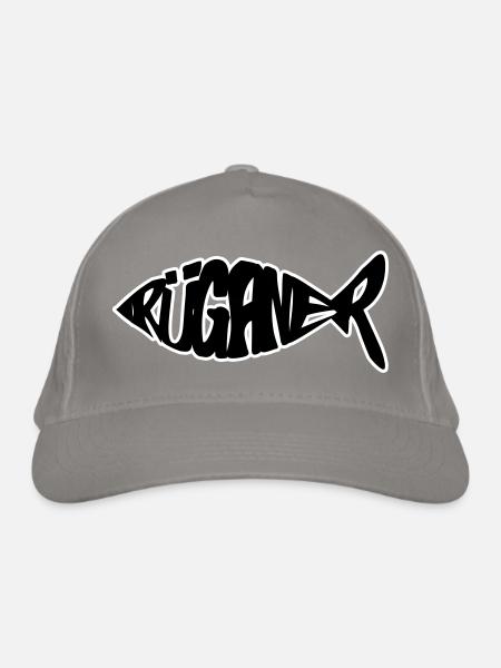 Rüganer Fisch - Bio-Baseballkappe - Hellgrau - Vorne