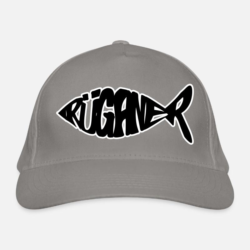 Rüganer Fisch - Bio-Baseballkappe - Hellgrau