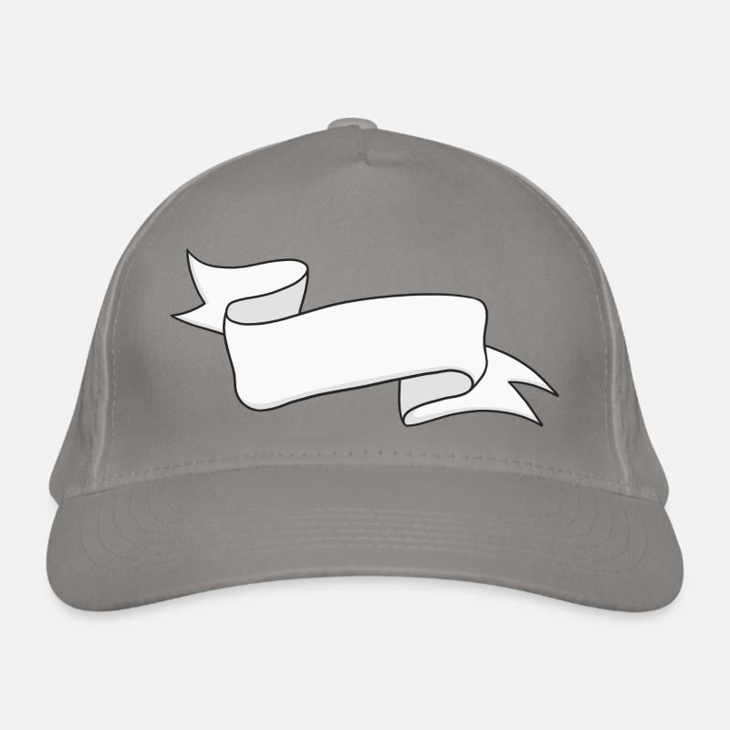 Text Decoration Curved Banner Organic Baseball Cap