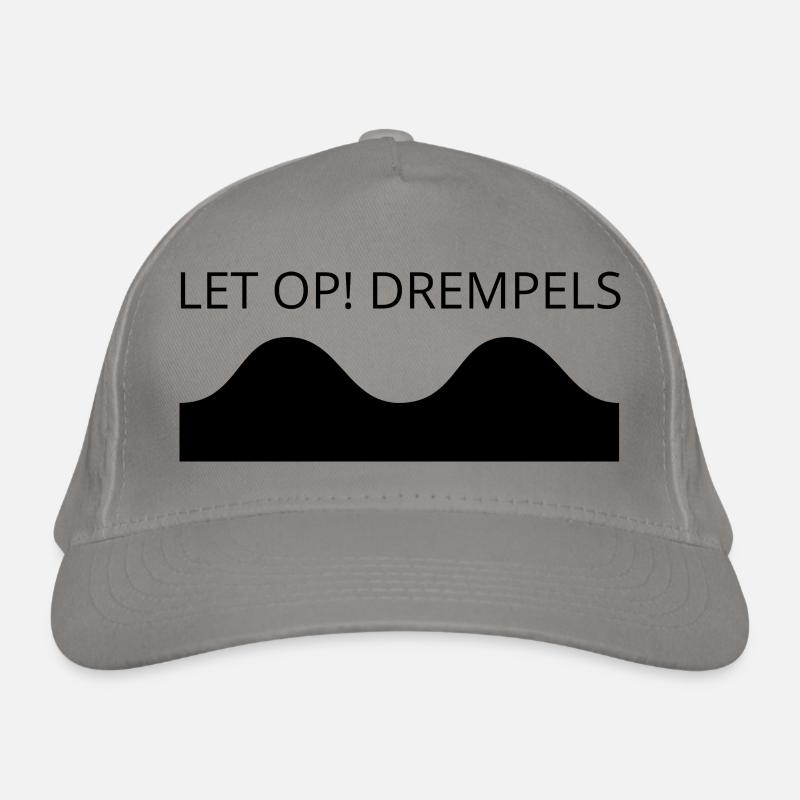Let op Drempels black Organic Baseball Cap