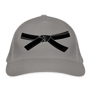 black belt for karate or other sports - Organic Baseball Cap - light grey - Front