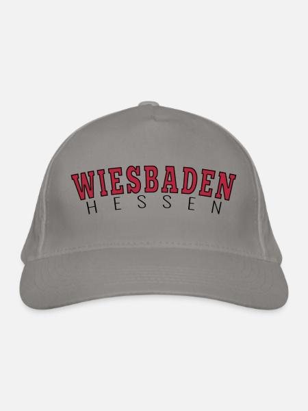 Wiesbaden Hessen - Bio-Baseballkappe - Hellgrau