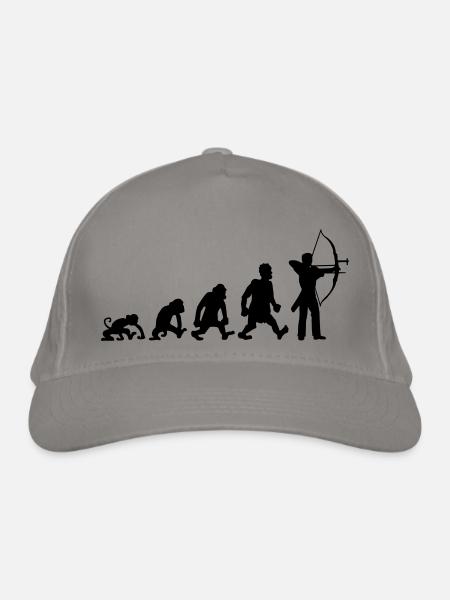Bogenschießen - Bio-Baseballkappe - Hellgrau