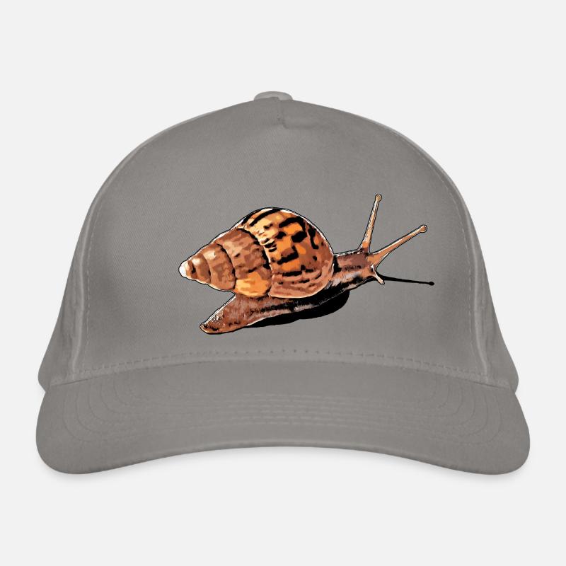 snail with shadow Organic Baseball Cap
