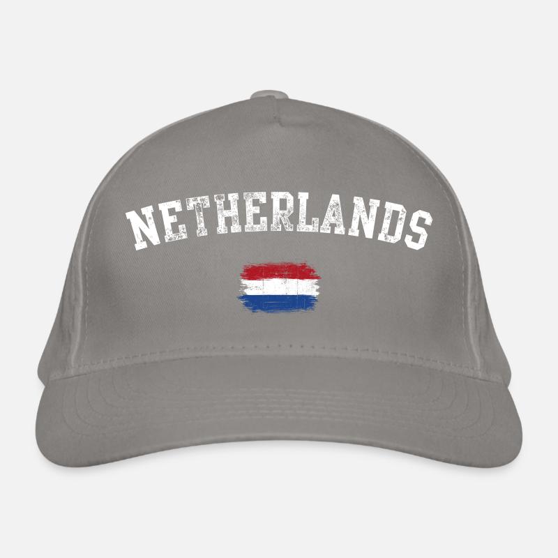Netherlands Flag Brush Stroke Organic Baseball Cap