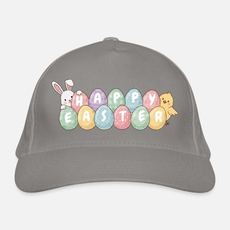 Süßes Osterhasen-Küken und Eier Bio-Baseballkappe