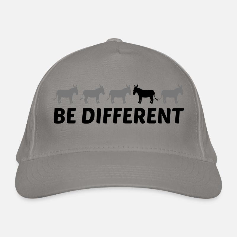 text anders be different esel pferd pony klein pac Bio-Baseballkappe