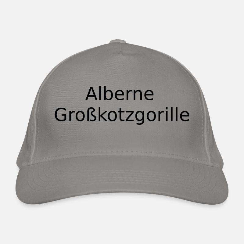 Alberne Großkotzgorille - Bio-Baseballkappe - Hellgrau