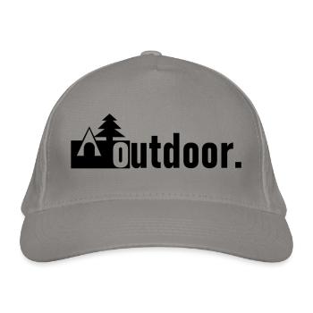 OUTDOOR BLACK - Bio-Baseballkappe - Hellgrau - Vorne