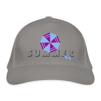 LETTRAGE D’ÉTÉ avec visière | Vectorale - Casquette classique bio - gris clair - Devant
