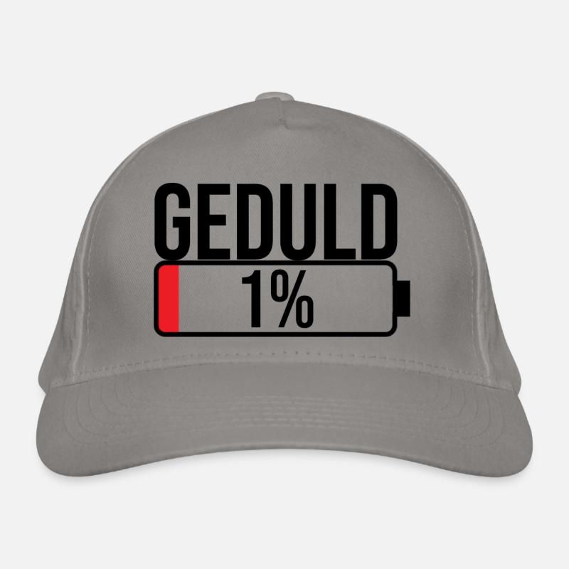 Geduld bei 1% - Witziges Geschenk Bio-Baseballkappe