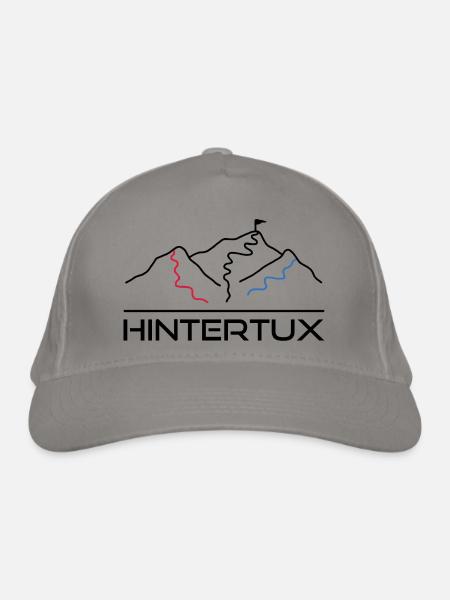 Wintersport Skipiste Hintertux - Bio-Baseballkappe - Hellgrau