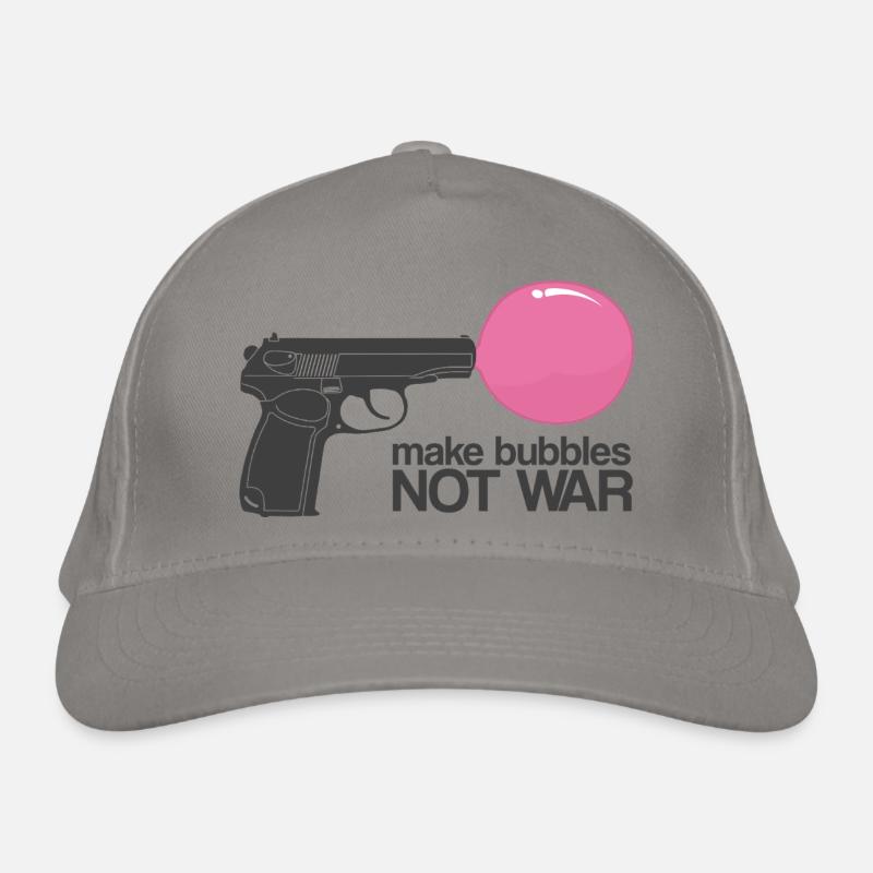 Make Bubbles Not War – Funny Ironic Gun Bio-Baseballkappe