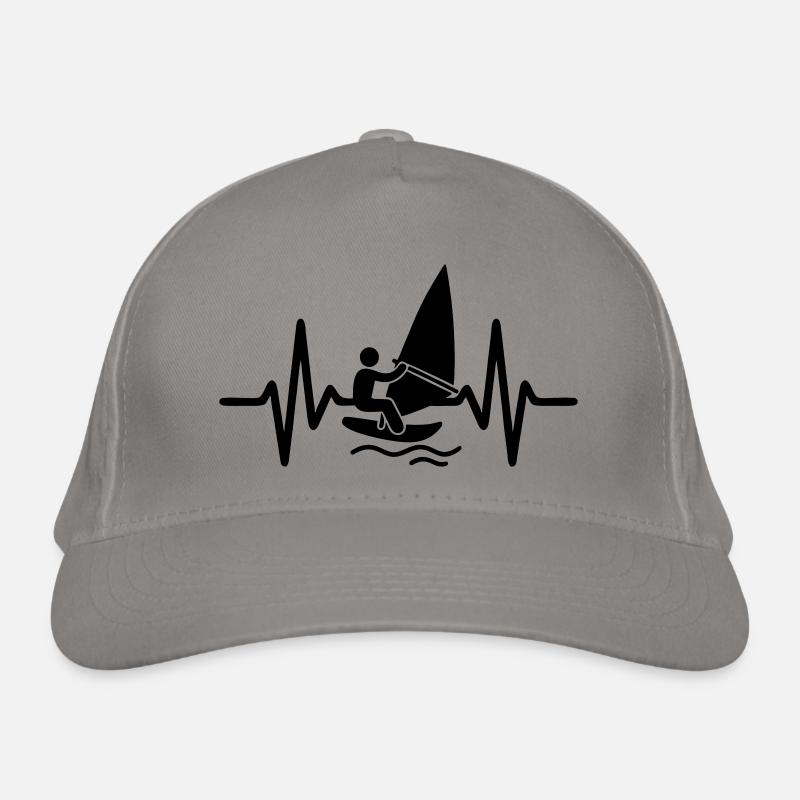Windsurfing Heartbeat Organic Baseball Cap