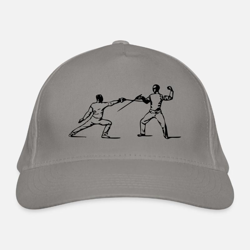 fencing fights floret sword parry samurai16 Organic Baseball Cap